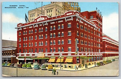 #ad Postcard Zumbro Hotel Rochester MN 1951 J28 $5.97