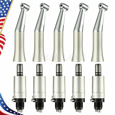 #ad 5Kit NSK Style Dental Slow Low Speed Handpiece Contra Angle Air Motor 4HOLE @# $155.90