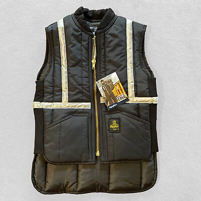 #ad RefrigiWear Men#x27;s Iron Tuff Water Resistant Insulated Vest 50F Cold Protection $50.00
