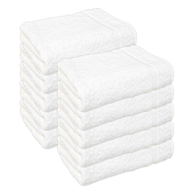 12 Pack of Admiral Bath Towels White 24 x 48 Bulk Bathroom Cotton Towels $49.99