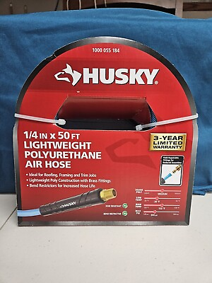 #ad Husky 1 4in X 50ft Lightweight Poly Air Hose 300 Psi Roofing Framing $27.00