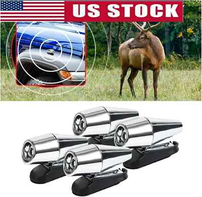 #ad 4x Deer Whistles Sonic Wildlife Warning Device Animal Alert Car Safety Accessory $2.99