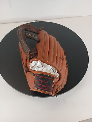 #ad Vintage Super Champion Baseball Glove Professional Model 37005 Top Grain Leather $28.95