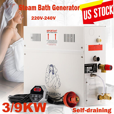 #ad 3 9KW Steam Generator Self Draining Steam Generator Kit 220V Bath Shower... $250.65