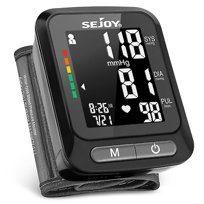 Digital Wrist Blood Pressure Monitor Automatic BP Machine Heart Rate Detection #ad $14.99