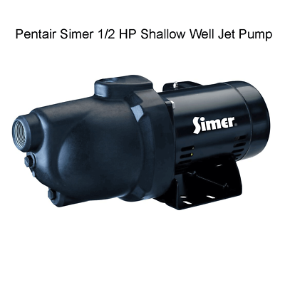 #ad Pentair Simer 1 2 HP Shallow Well Jet Pump Maximum Shut off Pressure at 77 PSI $299.99