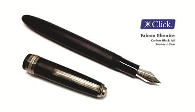 #ad Click Falcon Full Ebonite Fountain Pen Carbon Handmade $32.00