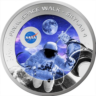 #ad 2024 Ghana Final Space Walk 1 oz Titanium Coin 1500 Mintage $59.95