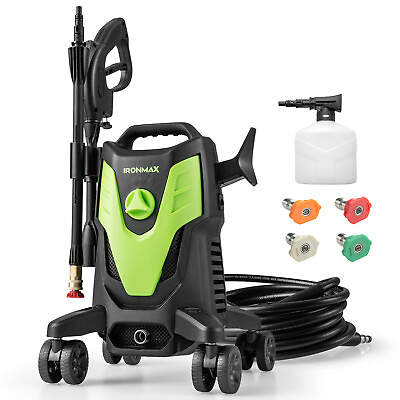 #ad 1.7 GPM Portable Electric High Power Pressure Washer w 4 Nozzles amp; Soap Bottle $119.99