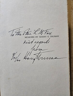 #ad *SIGNED* Memiors By Harry S. Truman Volume One $250.00
