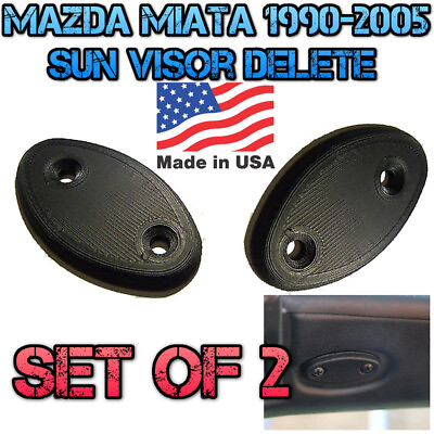 #ad Mazda Miata 1990 2005 Sun Visor Delete Block off Blank Plates MX 5 NA NB $8.23