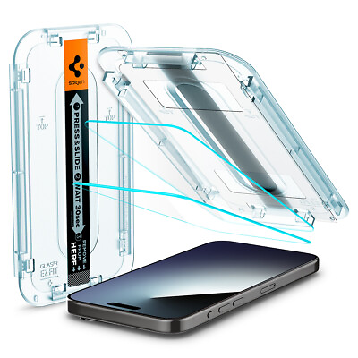 #ad iPhone 15 Pro Max Screen Protector 15 Pro 15 Plus Spigen GLAStR EZ FIT $17.99
