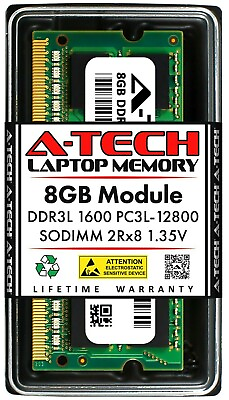 #ad A Tech 8GB DDR3 1600 PC3 12800 Laptop SODIMM 204 Pin Memory RAM PC3L DDR3L 1x 8G $13.99