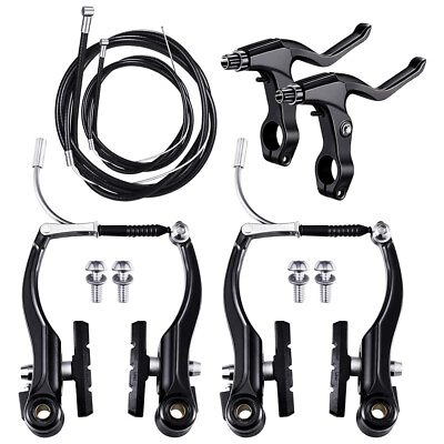 #ad Mountain Bike V Brake Set Front and Rear MTB Hybrid Callipers Cables Lever Kit $16.05