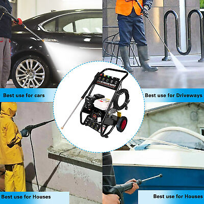 6.5HP Petrol Powered High Pressure Washer Mobile Cleaning Machine Spray Jets #ad #ad $273.99