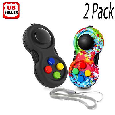 #ad 2pcs Fidget Controller Pad Stress Reducer Classic Game Pad Anti anxiet for ADD $10.98