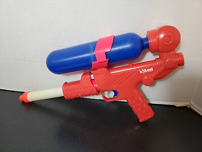 #ad 1992 Larami Air Pressure Super Soaker 40 9948 0 Red Blue Water Toy Works $29.90