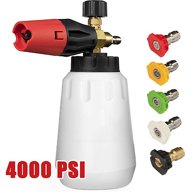 #ad Snow Foam Cannon Soap Bottle Sprayer Nozzle For Pressure Washer Gun Jet Car Wash $38.99