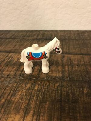 #ad Lego Duplo White Pony Carousel Horse Big Fair Carnival 10840 Replacement $5.59