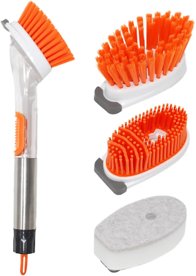 #ad Kitchen Dish BrushSoap Dispensing Scrub Brush with HandleDish Wand Brush with $20.99