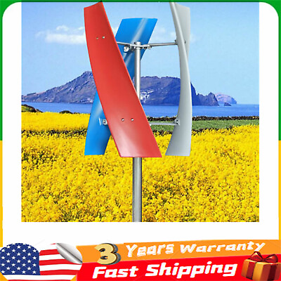 #ad 400W 24V Vertical Axis Wind Power Turbine Generator Controller Home Windmill Kit $194.75
