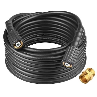 #ad Kink Free High Pressure Washer Hose 25ft 3300psi 1 4 Inch Replacement Hose an... $29.60