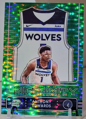 #ad 2022 23 Contenders Optic Anthony Edwards Uniformity Green Pulsar #7 25 T Wolfs $50.00