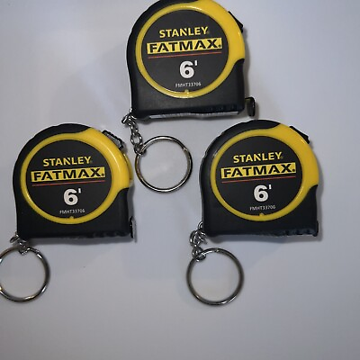 #ad 3 Stanley FATMAX 6 ft x 1 2 in. Keychain Pocket Tape Measure FAST SHIPPING $14.31
