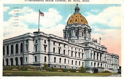 #ad Postcard MN St Paul Minnesota State Capitol 1932 Antique Vintage PC e2274 $4.00