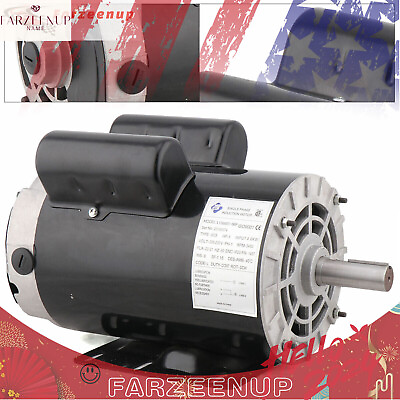 #ad 7 8quot; 5HP Single Phase Electric Air Compressor Duty Motor 60Hz Shaft 3450 RPM NEW $179.55