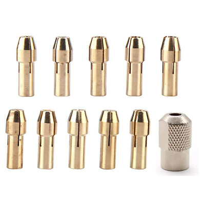 #ad 11PCS Metal Drill Chucks Collet Bits Adaptor Dremel Brass For Power Rotary Tool $8.26