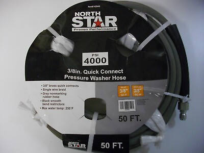 #ad NorthStar Nonmarking Pressure Washer Hose 4000 PSI 50ft x 3 8quot; 42945 $86.99