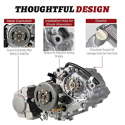 #ad For Motorcycle LIFAN 125cc 4 stroke Manual Clutch 4UP Engine Motor Dirt Pit Bike $254.36