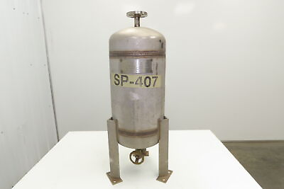 #ad 10 Gal Stainless Vertical Tank Pressure Vessel Liquid Chemical 2 Port Flanged $299.98