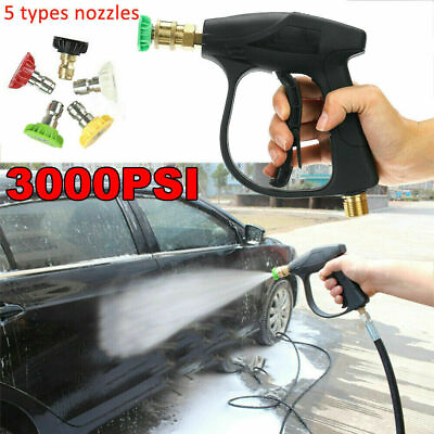 #ad High Pressure Power 3000 PSI Max Washer Spray Gun Trigger Water 5 Nozzle Kit $21.59