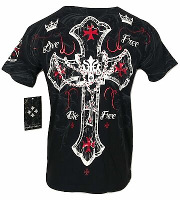 XTREME COUTURE by AFFLICTION Men#x27;s T Shirt GLORIOUS Tattoo Biker S 5X $23.95