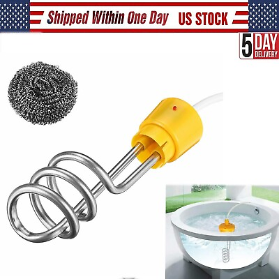 #ad Electric Water Heater Portable Immersion Element Boiling Travel 1500W 110V USA $29.99