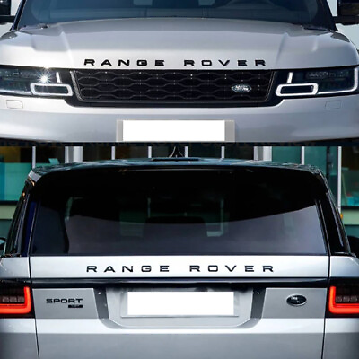 #ad 2Set Gloss Black Front Rear Emblem For RANGE ROVER Letter Nameplate Sport Evoque $23.49