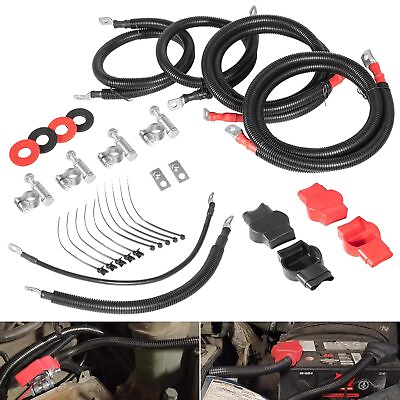 #ad 6.0L Powerstroke Battery Cables Replacement Kit for 2003 2007 Ford F250 F350 $298.90
