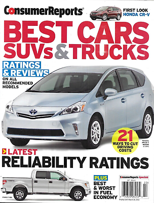 #ad Consumer Reports Magazine Best Cars SUV Trucks Ratings Reviews Honda Fuel 2012 $13.45