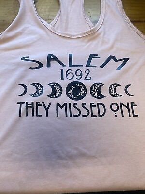 #ad Salem Graphic Racerback Tank Top On Sandy Pink $18.00