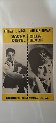 #ad #ad CILLA BLACK WHERE IS TOMORROW SACHA DISTEL SHEET MUSIC ITALY UK 60#x27;S BEAT POP $24.99