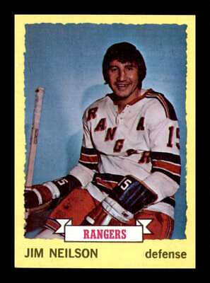 #ad #ad 1973 74 Topps Jim Neilson #123 New York Rangers NM Near Mint $3.39