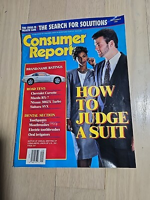 #ad VTG CONSUMER REPORTS MAGAZINE SEPTEMBER 1992 ROAD TEST $19.99