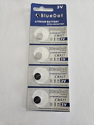 #ad Fast Shipping 4 New Lithium Blue Dot Battery 3V cr927 cr927 EX Date 2028 USA $2.88