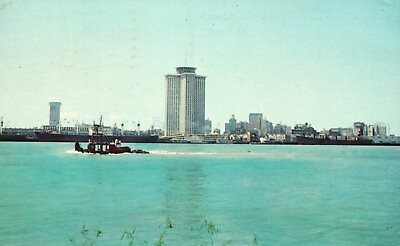 #ad #ad Vintage Postcard New Orleans Skyline New International Trade Mart Building Steam $7.19