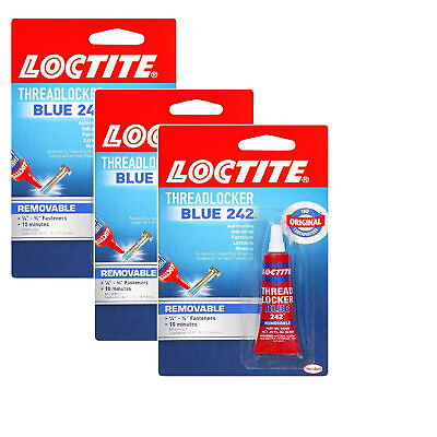 #ad Loctite Heavy Duty Threadlocker Blue 242 For Permanently Locks Pack Of 3 C $163.03