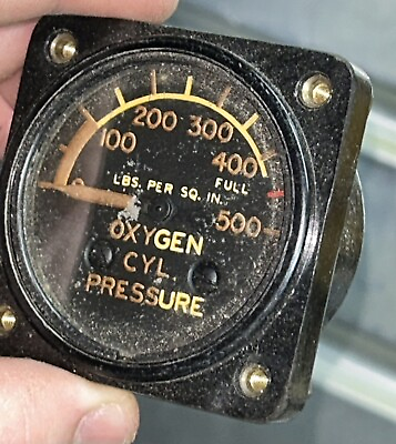 #ad Aviation Aircraft Oxygen Cylinder Pressure Flight Gauge Warbird $29.99