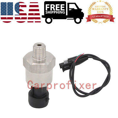 #ad 5V DC PRESSURE TRANSDUCER SENDER 100 PSI FIT FOR OIL FUEL AIR WATER W CONNECTOR $17.49