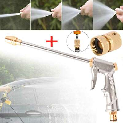 #ad High Pressure Power Gun Water Spray Hose Nozzle Washer Tool 3 4#x27; Quick Connector $6.20